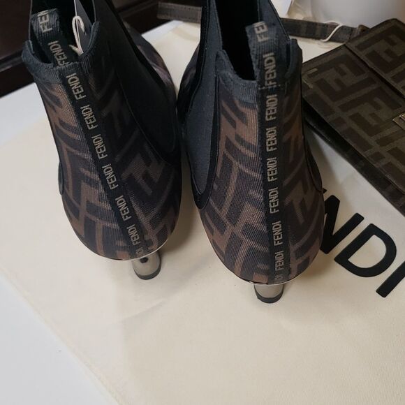 FENDI Zucca Ankle FF Monogram Boots - Picture 6 of 10